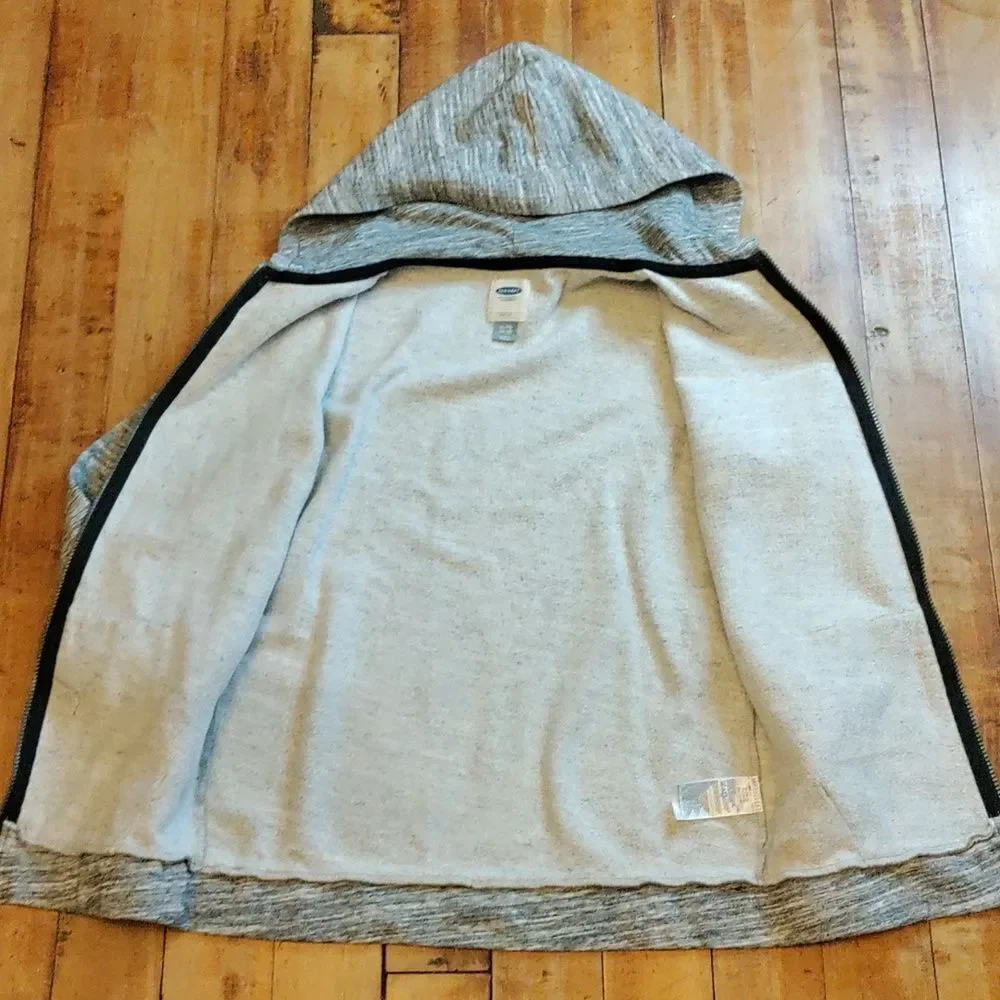 Old Navy Sweatshirt Size 14 to 16 Zip Up Heather Gray Hoodie Size XL